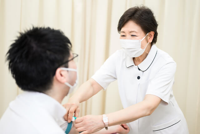 血液検査の様子